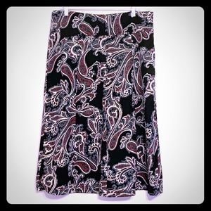 Christopher & Banks, A-Line, Calf-Length Skirt